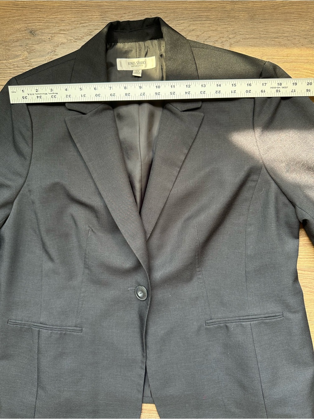 Jones Studio Separate 16W Black 2 Piece Pantsuit Blazer Trouser Career Suit 1164 - Picture 16 of 16